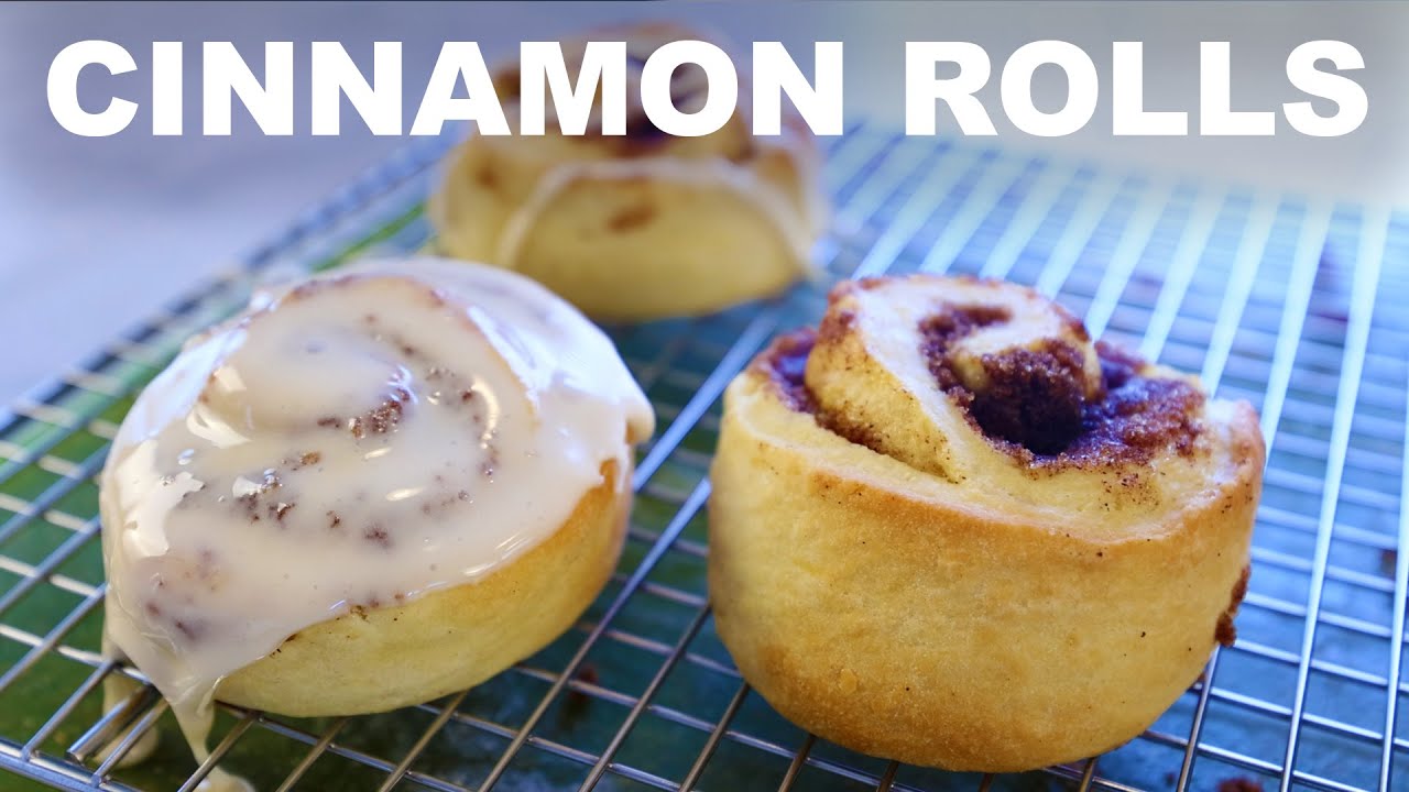 Cinnamon rolls with marshmallow glaze