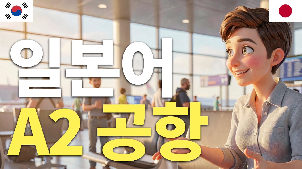 일본어 A2 공항 | 자연스러운 듣기 | 히라가나 병기 | 일본어 배우기