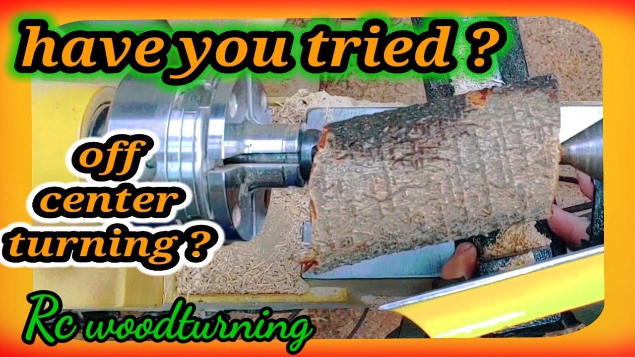wood turning - off center pine branch