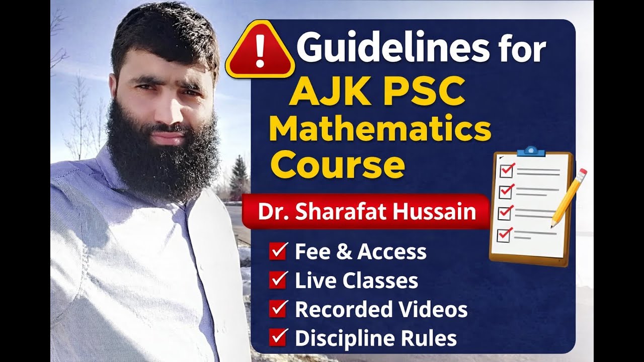 02: AJK PSC Mathematics Preparation | Course Guidelines & Study Plan