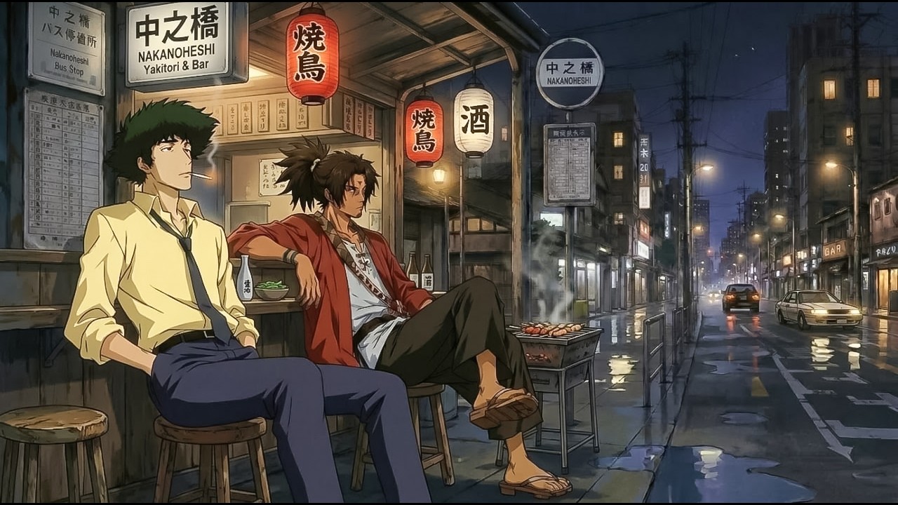 1980's Lofi rain in Tokyo playlist  &bull;  Samurai Champloo x Cowboy Bebop [lofi mix for enjoy/unwind]