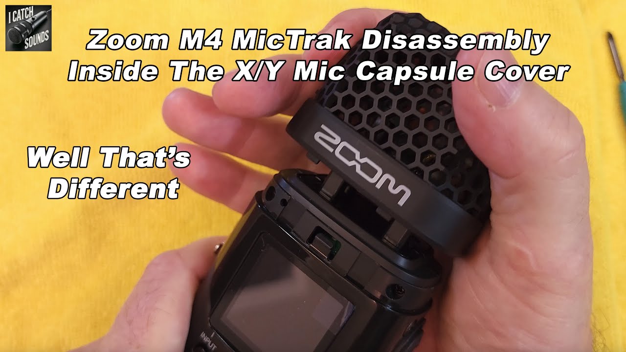 Zoom M4 MicTrak Disassembly - Inside the X/Y Mic Capsule Audio Recorder Cover