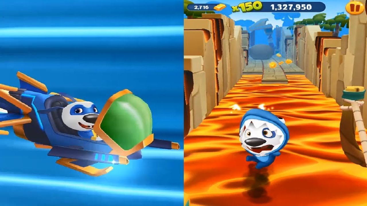 Talking Tom Gold Run SHARK HANK  VS Talking Tom Hero Dash -  SUPER HANK Boss Fight Christmas 2019