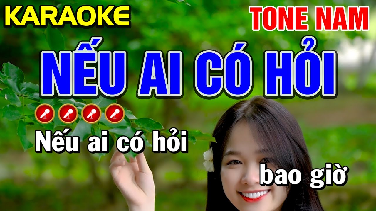 ✔ NẾU AI CÓ HỎI Karaoke Nhạc Sống Tone Nam ( CỰC KỲ HAY ) - Tình Trần Organ