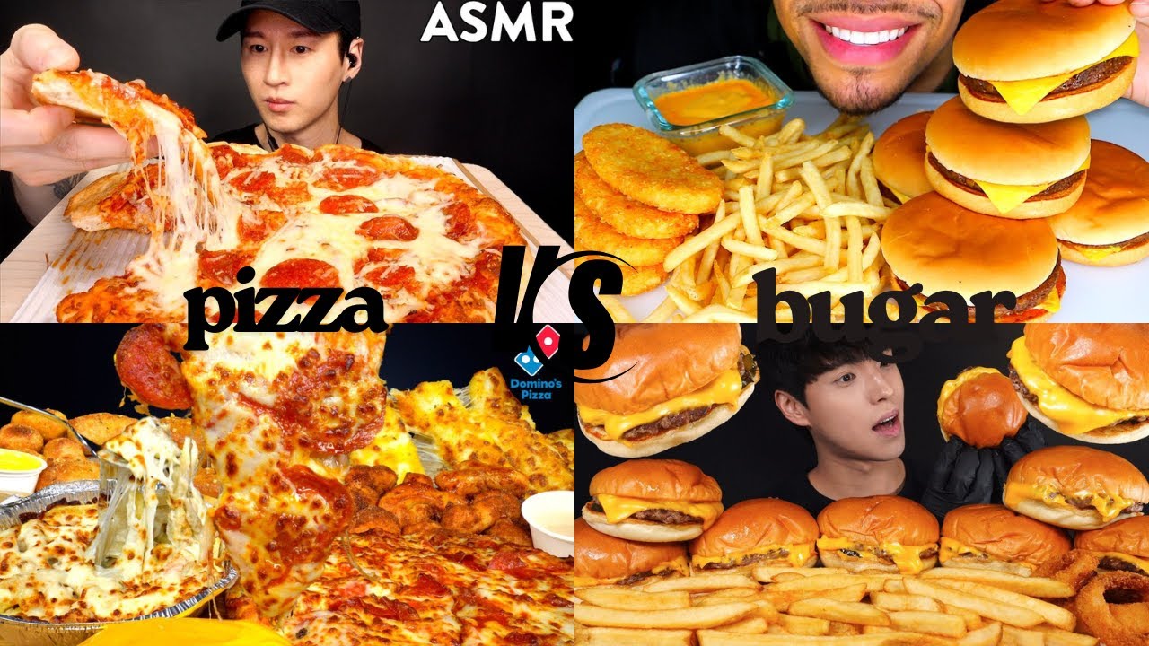 Pizza vs Burger: Bite-to-Bite Challenge