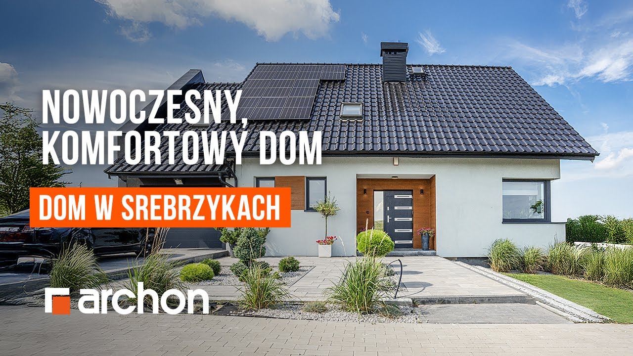Dom w srebrzykach &ndash; Nowoczesna realizacja projektu z poddaszem użytkowym - ARCHON+ Projekty Dom&oacute;w