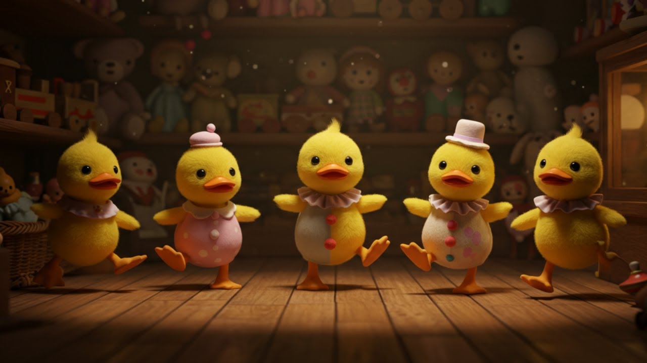 5 Little Ducks Went Swimming One Day | Preschool Learning Songs | Learning Numbers & Counting