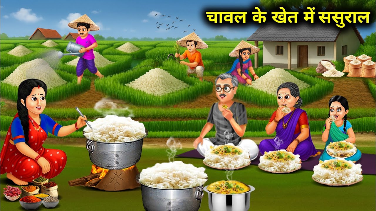 चावल के खेत में ससुराल || In-Laws In Rice Field || Cartoon Video || Sas Bahu Ki Jugalbandi 