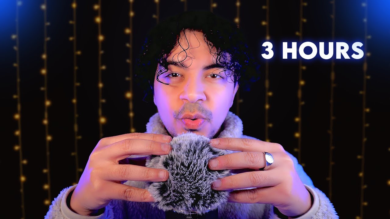 ASMR Fluffy Mic + Rain 🌧️ 3 Hours (Mouth Sounds for Sleep)
