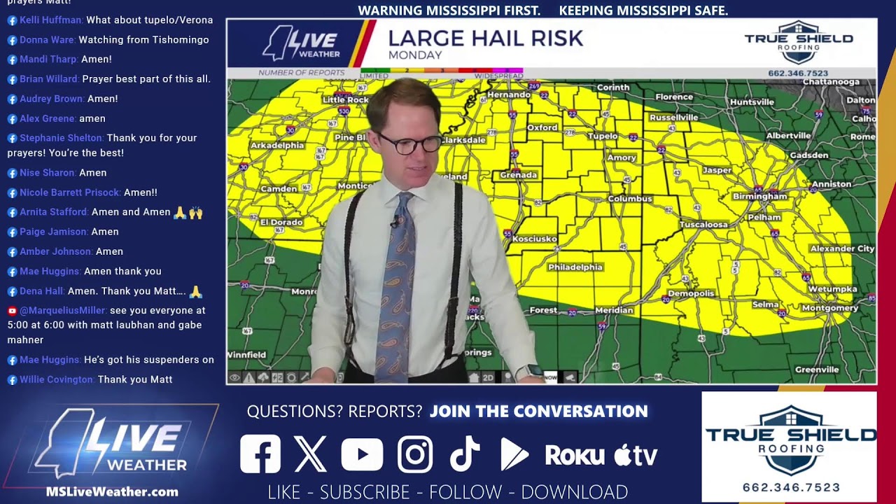 LIVE at NOON: Matt's Updating the tornado and hail chances for today.
