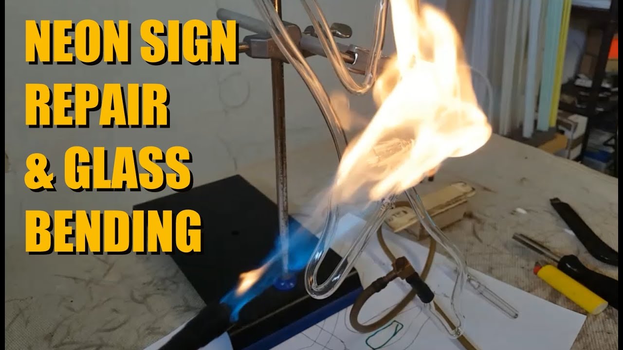 Repairing a broken Beer Neon Sign (with glassbending!)