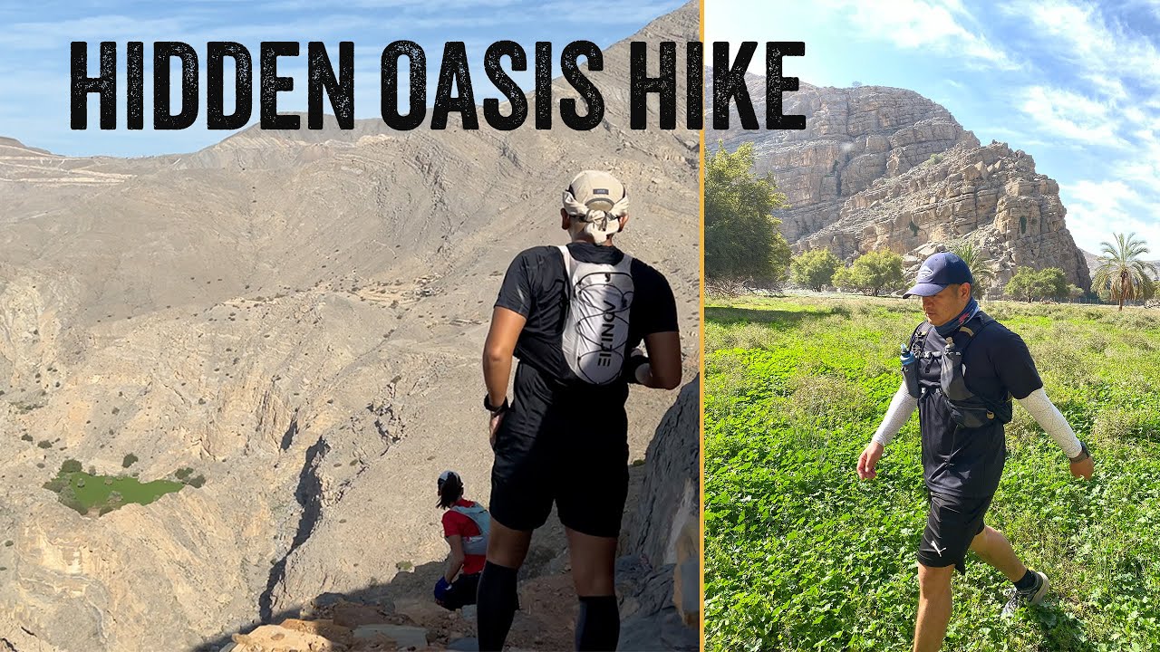 HIKING IN HIDDEN OASIS RAS AL KHAIMAH UAE - WADI SHAH LOOP AND JEBEL JAIS TRAIL