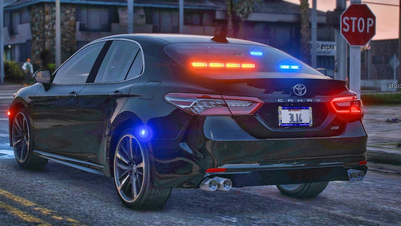 Playing GTA 5 As A POLICE OFFICER Gang Unit Patrol|| Camry|| GTA 5 Mod| 4K