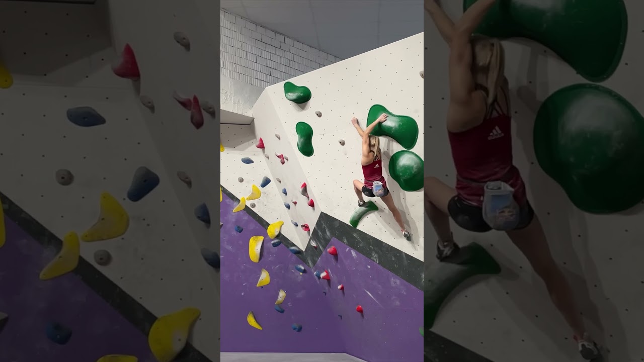 Janja Garnbret's Insane Body Tension On A Challenging Boulder