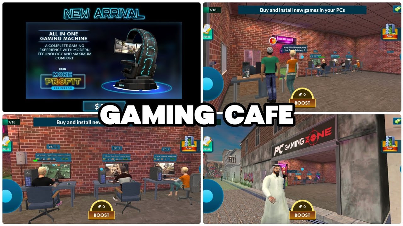 I opened my gaming cafe I play gaming cafe simulator game game Craze Uday 