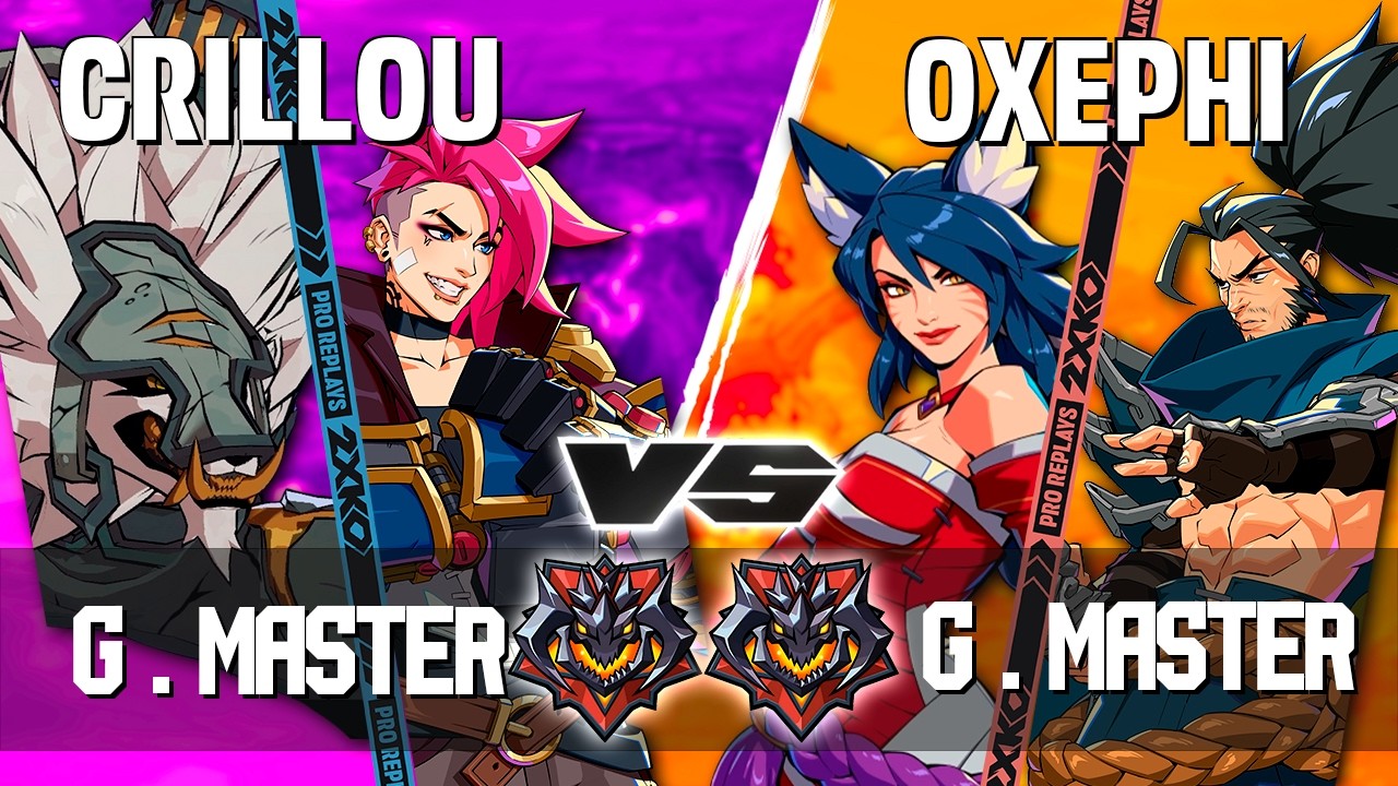 2XKO ▰ CRILLOU (Vi-Warwick) vs OXEPHI (Ahri-Yasuo) ▰ 2XKO Pro level replays