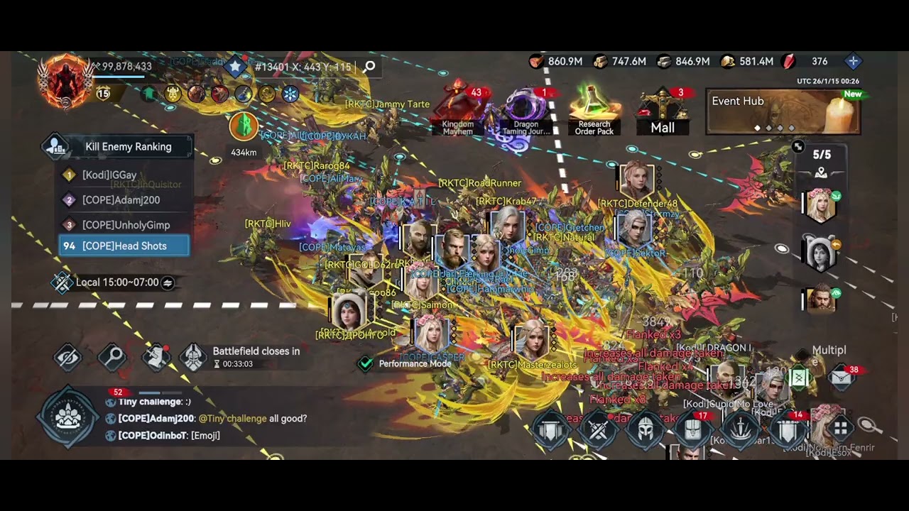 Viking Rise KVK 8 First Killing Field 2 Vs 6 -   K3 and K13 Vs K167, K133, K166, K57 ,k68 and k130