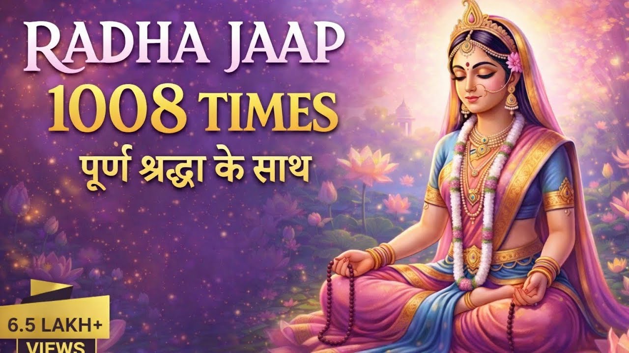 🙏🌼 राधा नाम जाप 1008 बार पूर्ण श्रद्धा के साथ 🙏🙏🙏