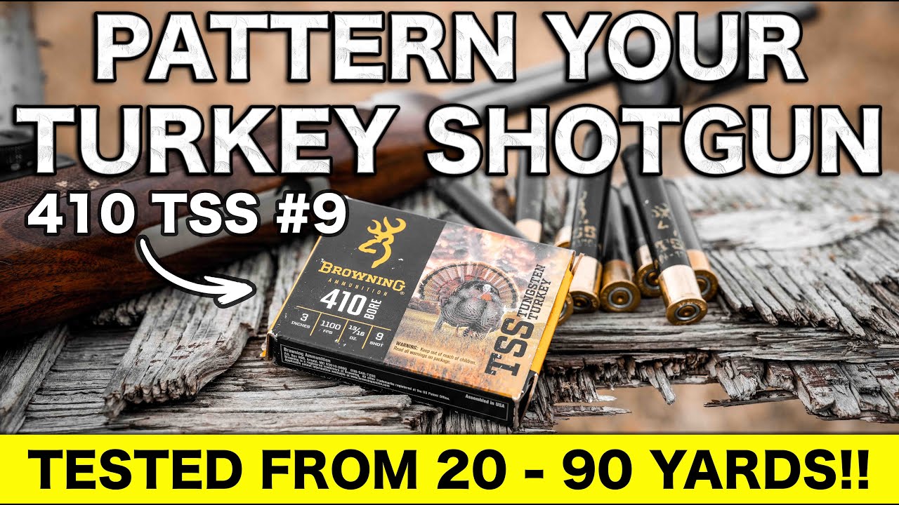 PATTERN YOUR TURKEY SHOTGUN!! We Tested the 410 from 20 to 90 Yards! #turkeyhunting #pattern #tss