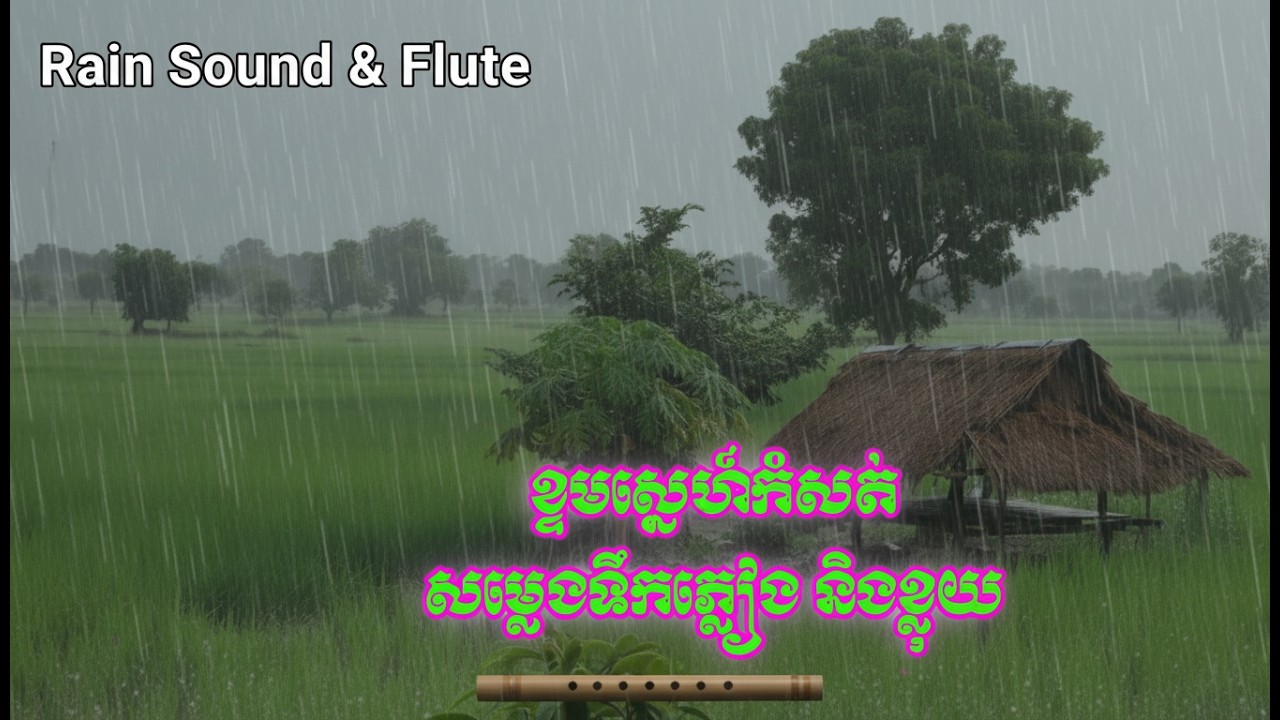 គេងស្តាប់ខ្លុយពិរោះស្តាប់សម្លេងទឹកភ្លៀងតន្ត្រីសមាធិការសំរាកកំសាន្តរយៈពេល ៣ម៉ោងតន្ត្រី#relaxingmusic
