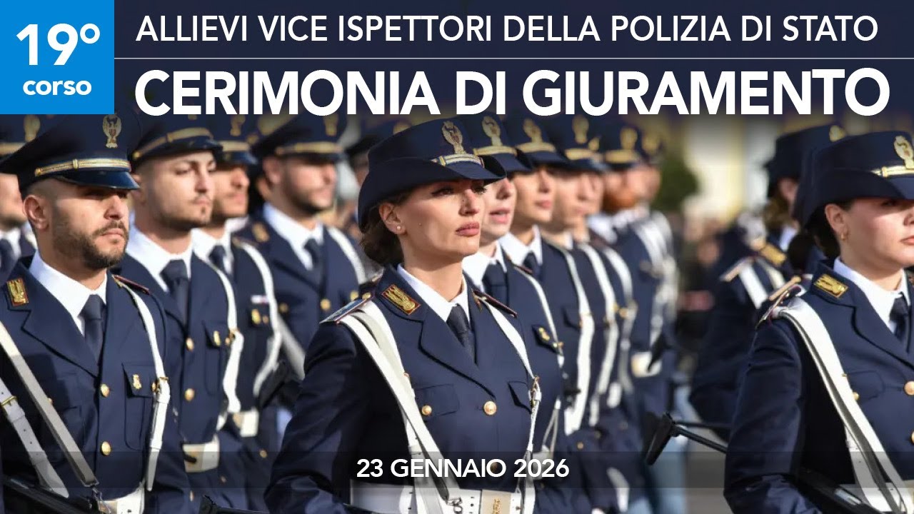 Giuramento 19° corso allievi vice ispettori della Polizia di Stato