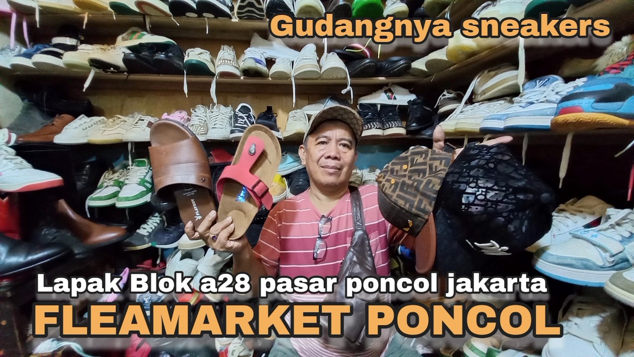  HAH 😱SEGINI HARGA SEPATU SECOND TOPI GESPER  DI LAPAK  PALING KOMPLIT PASAR LOAK POCOL 