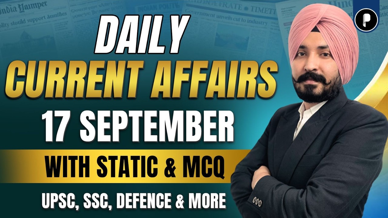 17 September Current Affairs 2026 | Daily Current Affairs | Current Affairs Today