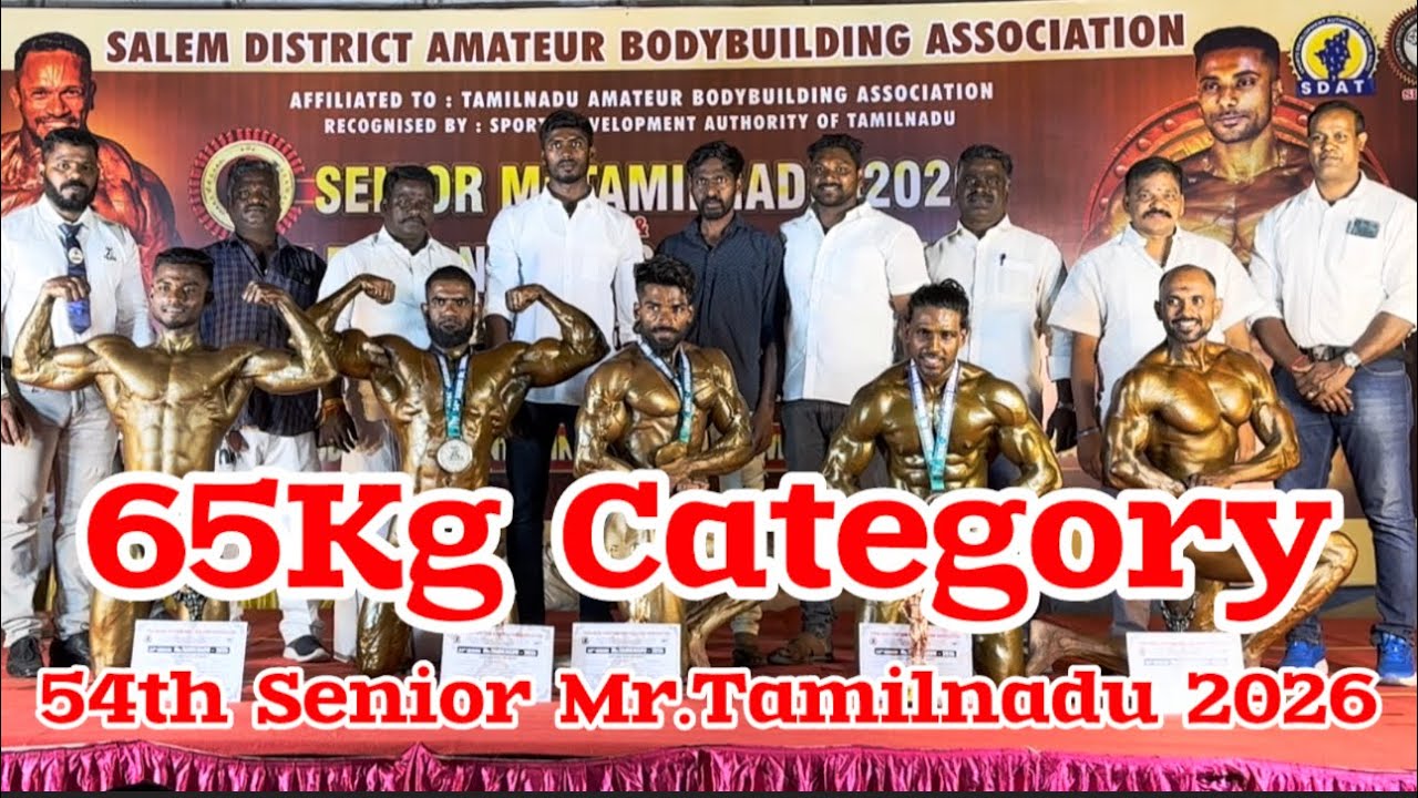 65Kg Category 54th Senior Mr.Tamilnadu 2026 yercaud