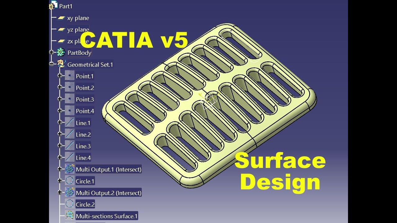 How to create a plastic cover using CATIA v5 Generative Surface design