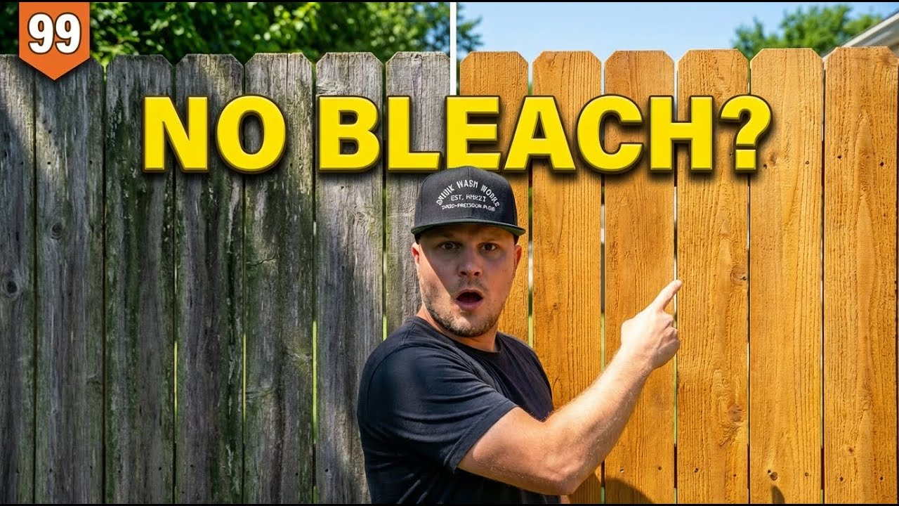 How To Pressure Wash A Wood Fence (No Bleach)