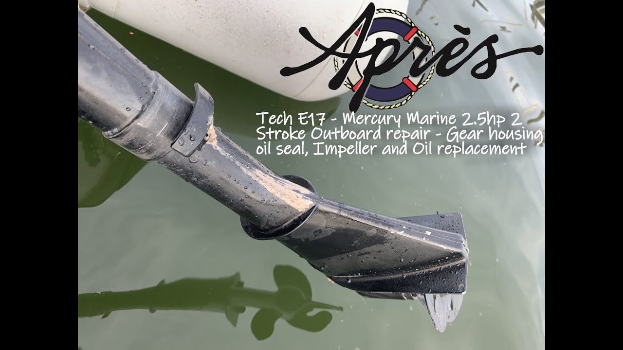 Mercury Marine 2.5hp 2 Stroke Outboard - lower unit oil seal, Impeller and oil replacement - TechE17