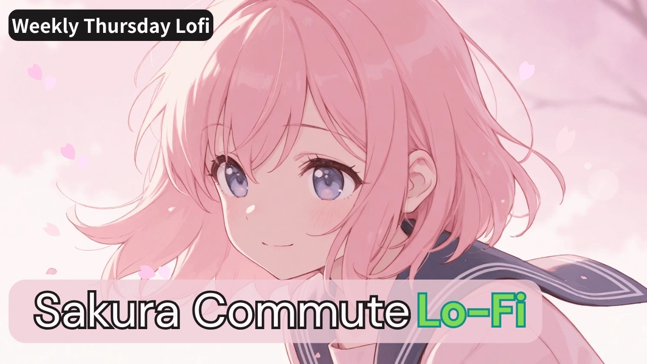[Thursday Lo-fi] 🌸 Sakura Commute  Study Lo-fi (Anime City, Chill Beats)