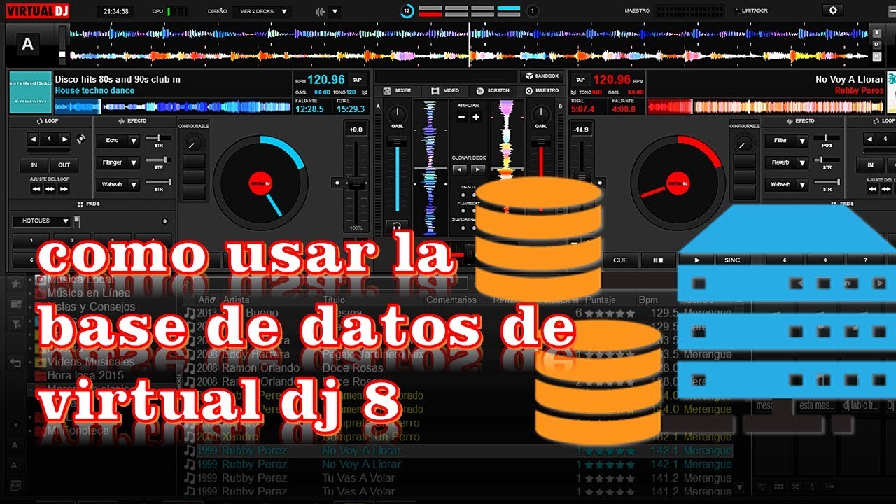 como usar la base de datos de virtual dj 8