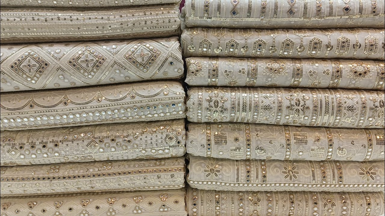 Pure Chiffon Chikankary File Work  @nimra_fabrics_pure_Silk_Centre #shopping 2k24