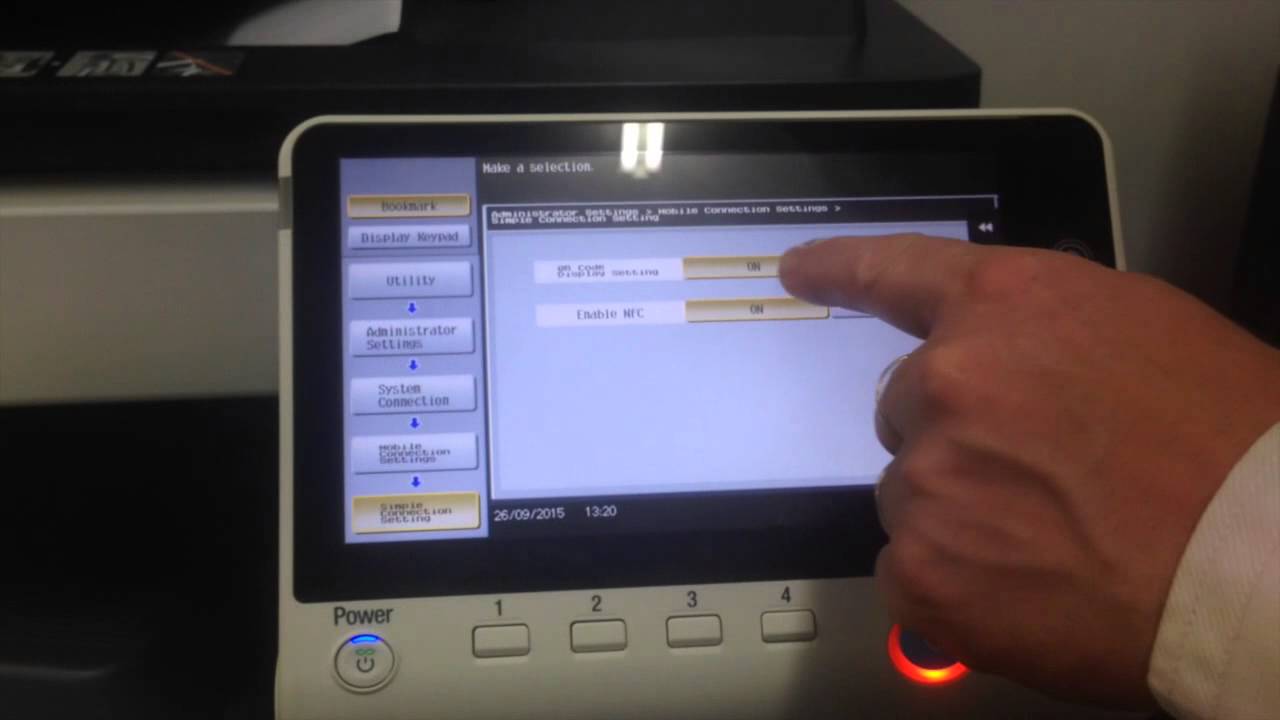 Konica Minolta bizhub C368: How to Enable NFC