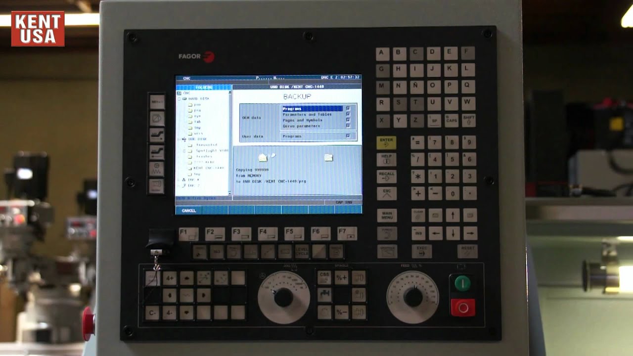 fagor 8055i how to back up to usb