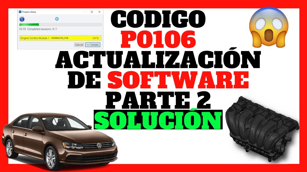 ✅CODIGO P0106 VW JETTA 2.5L 5 CIL ✅ACTUALIZACIÓN DE SOFTWARE A PCM con ODIS VW✅SOLUCION DEFINITIVA✅