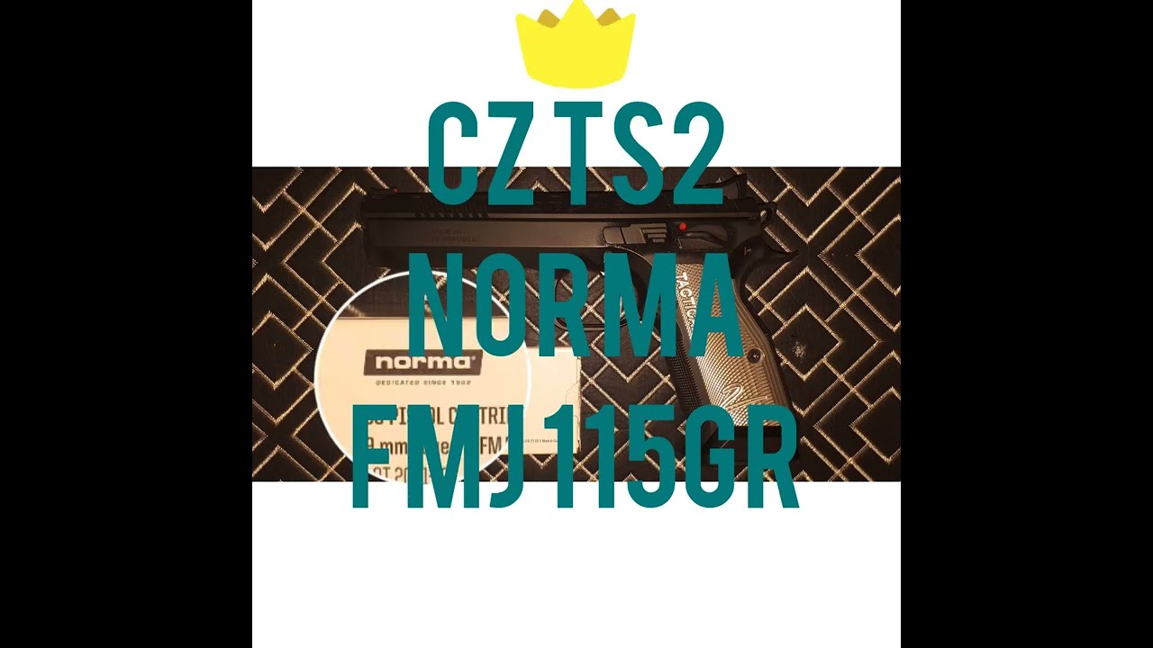 Najlepsze skupienie strzałów z Norma FMJ 115gr pistolet CZ TS2 Silver dystans 25m 