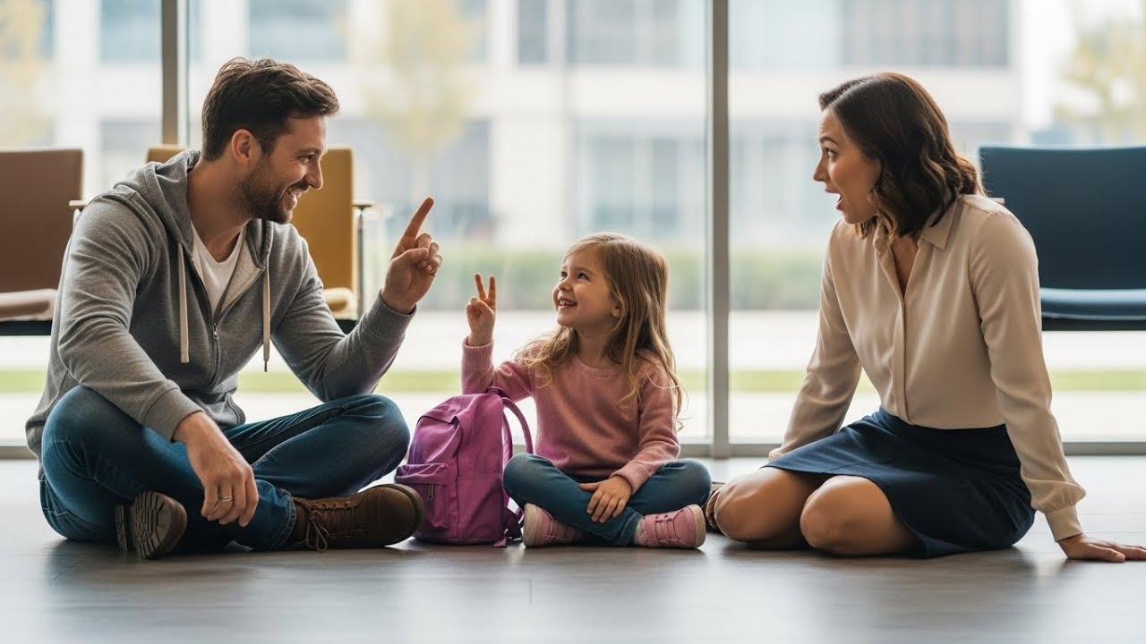 Female CEO waiting for plane with mute daughter—Froze When Single Dad Spoke to Her in Sign Language