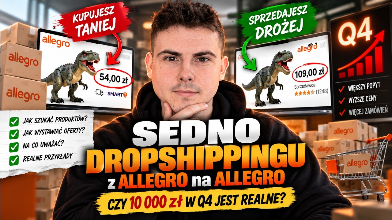 Czy dropshipping z Allegro na Allegro ma sens? Pokazuję realne liczby Jedna wielka ściema! +Poradnik