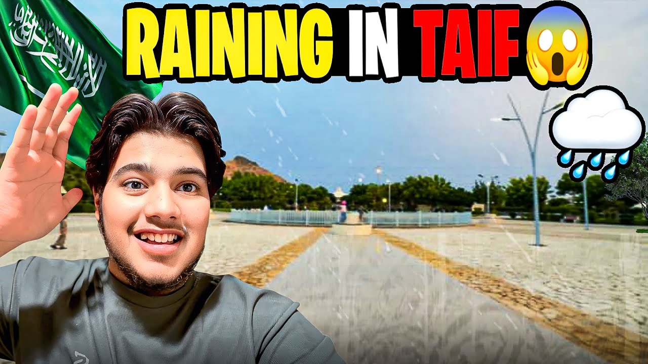🌧️ Taif Mein Barish Shuru Ho Gayi 😍🇸🇦 | Raining in Taif Vlog ☔”