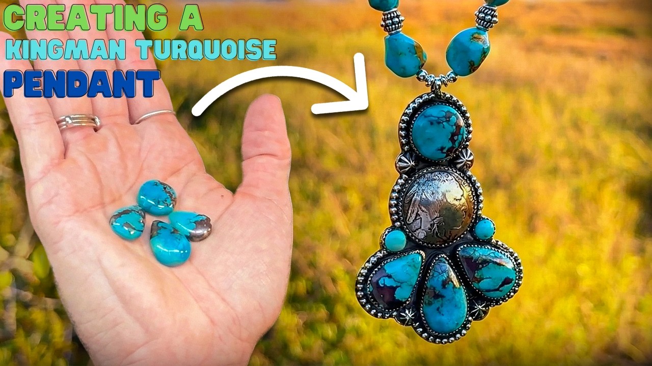 🔨✨ Handcrafted Kingman Turquoise Buffalo Nickel Pendant | Guera's Silver Co. ✨🔨
