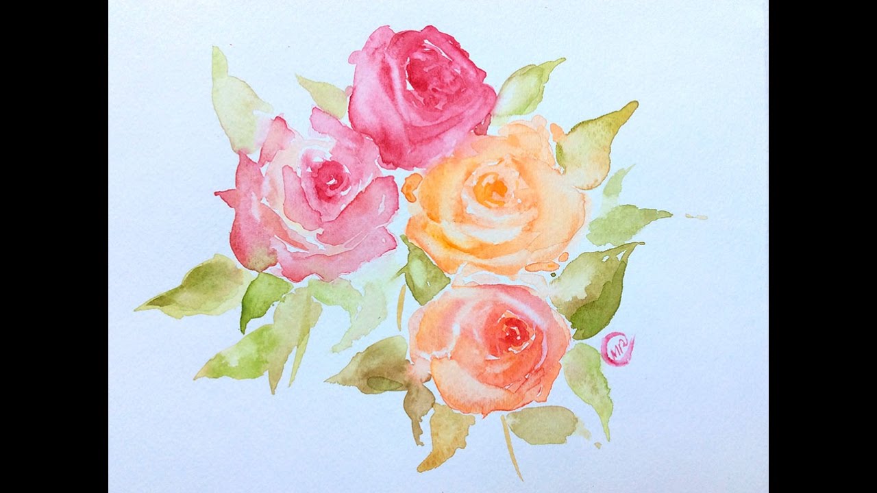 Watercolor Roses Painting Demonstration