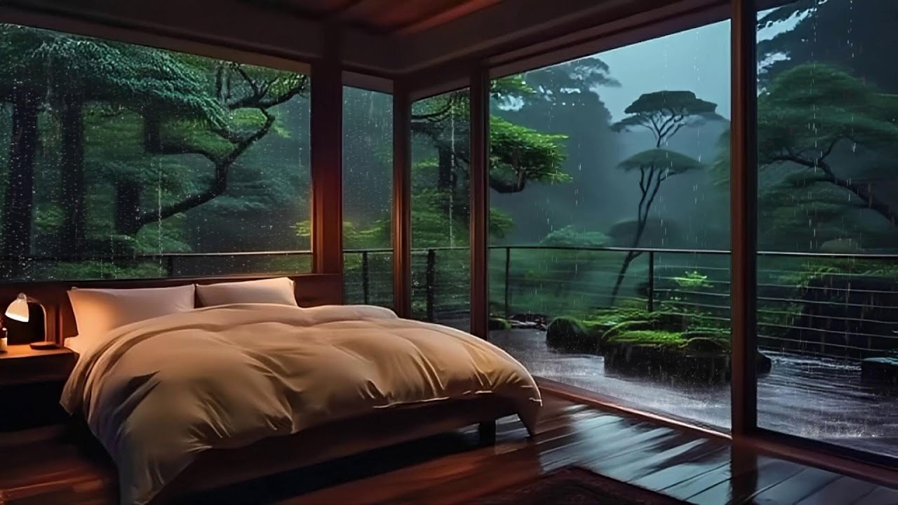 SLEEP INSTANTLY TONIGHT - Relaxing Music + Deep Sleep | Rain for Stress Relief