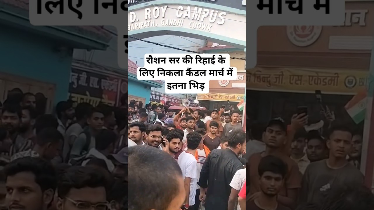 Candle march for the release of Raushan Sir #viral #raushansir #news