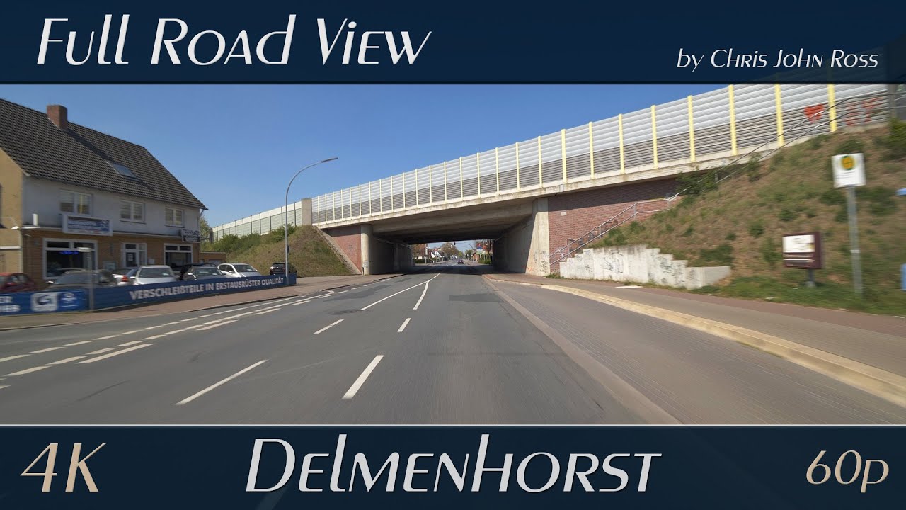 Delmenhorst, Germany: Hasporter Damm, Friedrich-Ebert-Allee, Stedinger Stra&szlig;e - 4K (2160p/60p)