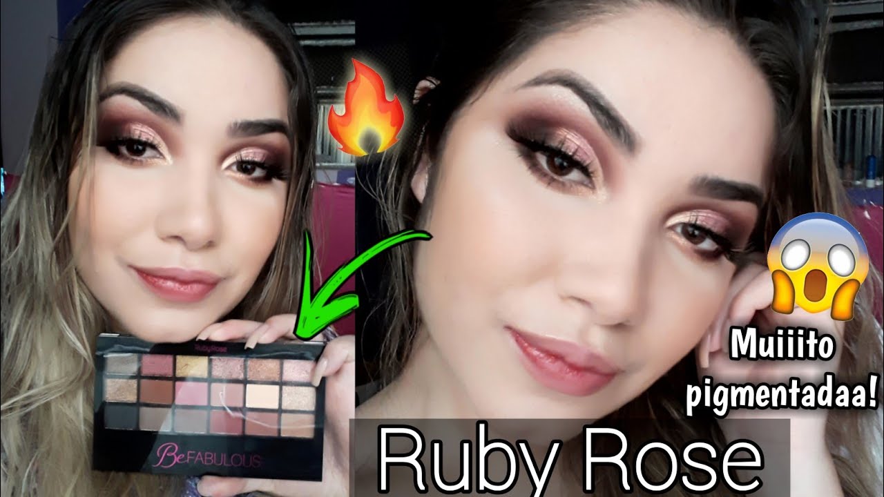 TESTEI a FAMIGERADA PALETA da RUBY ROSE | Be FABULOUS | Elaynepadilha Makeup