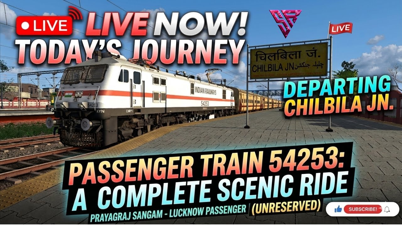 🔴 LIVE Train Simulator Classic | 54253 Prayagraj Sangam – Lucknow Passenger | UPV1 Lucknow–Varanasi