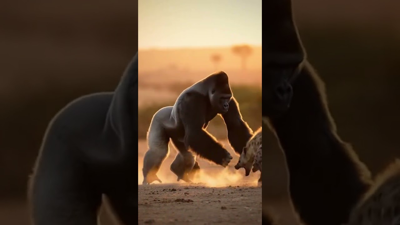 Can the gorilla protect the infant gorilla from wild dangers 