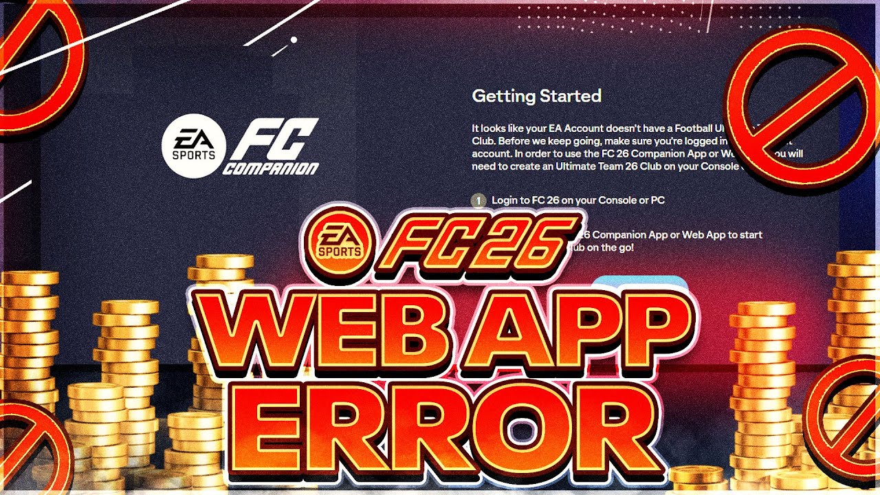 EAFC 26 WEB APP ERROR (EA ACCOUNT DOESN'T HAVE A FUT 26 CLUB)